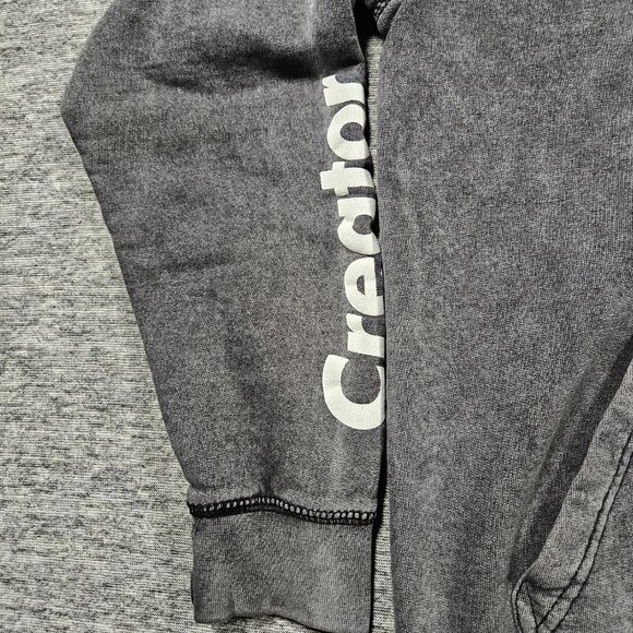 TikTok Creator Gray Acid Wash Pullover Hoodie Lane Seven Adult Large Cotton - Picture 4 of 11